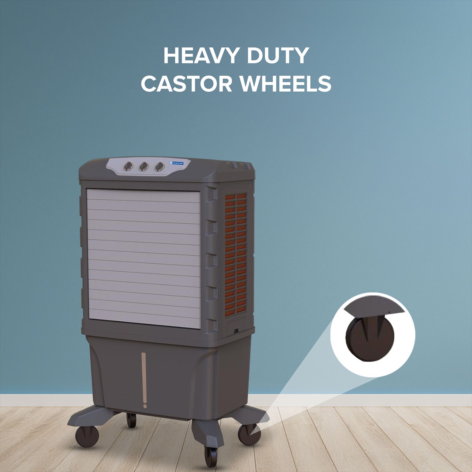 Blue Star Mega 120 Litres Desert Air Cooler with Thermal Overload Protection (Inverter Compatible, Grey)_9