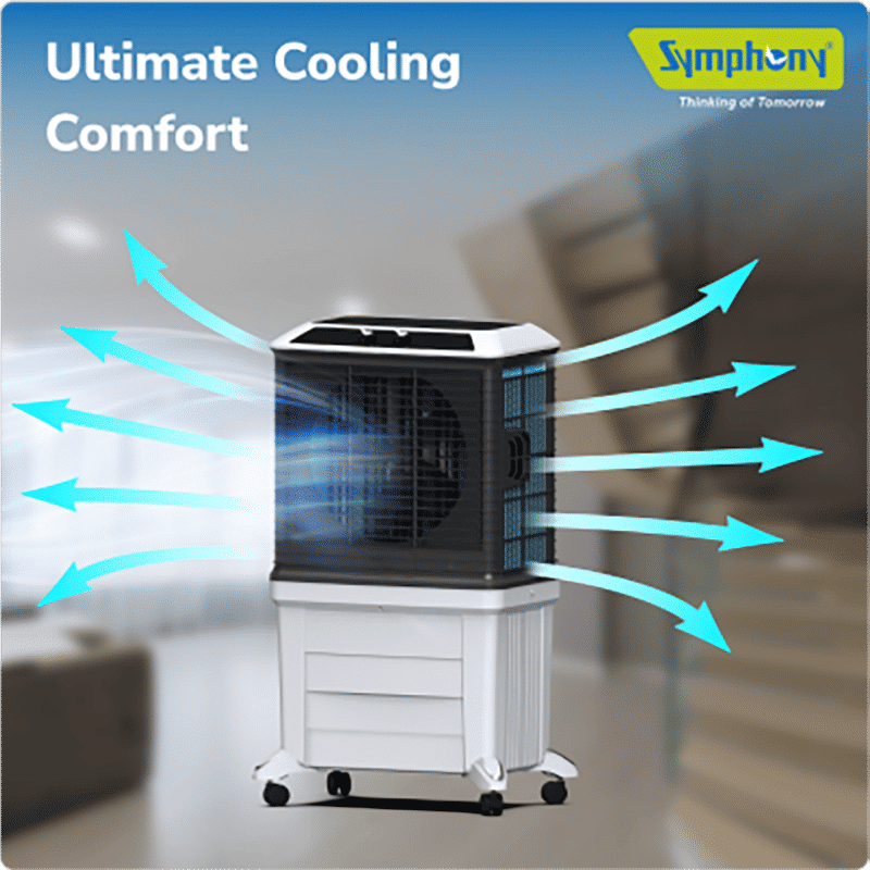 Symphony Arctic Circle 120 Litres Desert Air Cooler with i-Pure+ Technology (Inverter Compatible, Grey & Black) Symphony Arctic Circle 120 Litres Desert Air Cooler with i-Pure+ Technology (Inverter Compatible, Grey & Black)_7