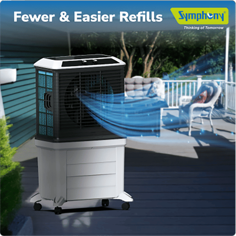 Symphony Arctic Circle 120 Litres Desert Air Cooler with i-Pure+ Technology (Inverter Compatible, Grey & Black) Symphony Arctic Circle 120 Litres Desert Air Cooler with i-Pure+ Technology (Inverter Compatible, Grey & Black)_8