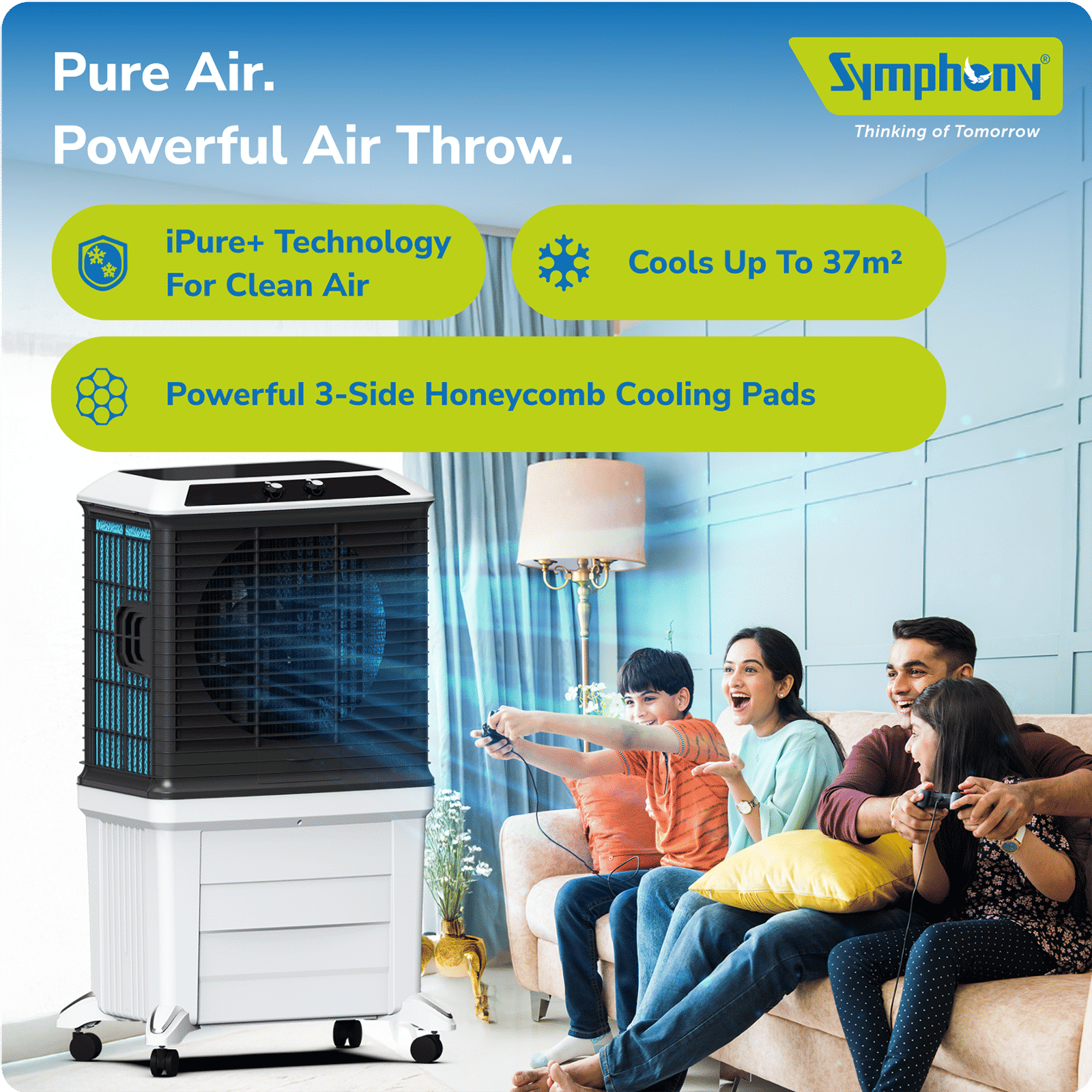 Symphony Arctic Circle 120 Litres Desert Air Cooler with i-Pure+ Technology (Inverter Compatible, Grey & Black) Symphony Arctic Circle 120 Litres Desert Air Cooler with i-Pure+ Technology (Inverter Compatible, Grey & Black)_11