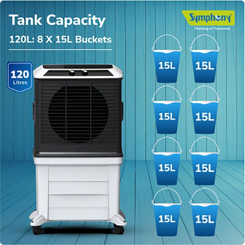 Symphony Arctic Circle 120 Litres Desert Air Cooler with i-Pure+ Technology (Inverter Compatible, Grey & Black) Symphony Arctic Circle 120 Litres Desert Air Cooler with i-Pure+ Technology (Inverter Compatible, Grey & Black)_12