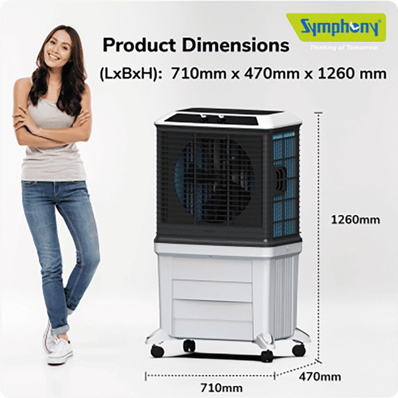 Symphony Arctic Circle 120 Litres Desert Air Cooler with i-Pure+ Technology (Inverter Compatible, Grey & Black) Symphony Arctic Circle 120 Litres Desert Air Cooler with i-Pure+ Technology (Inverter Compatible, Grey & Black)_13