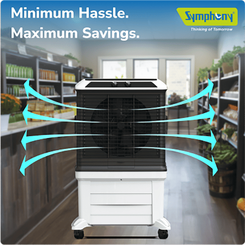 Symphony Arctic Circle 100 Litres Desert Air Cooler with i-Pure+ Technology (Inverter Compatible, Grey & Black) Symphony Arctic Circle 100 Litres Desert Air Cooler with i-Pure+ Technology (Inverter Compatible, Grey & Black)_15