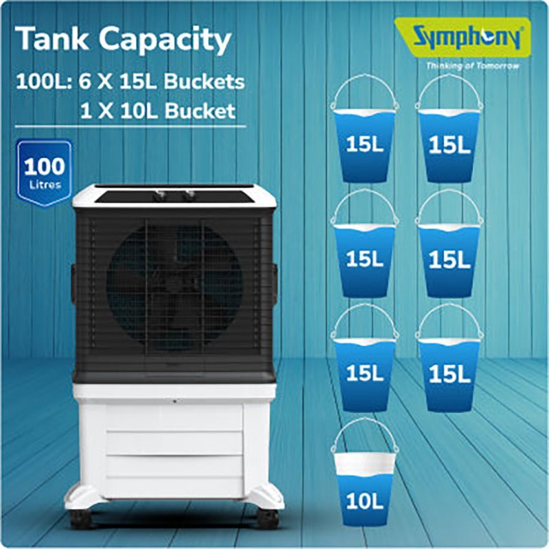 Symphony Arctic Circle 100 Litres Desert Air Cooler with i-Pure+ Technology (Inverter Compatible, Grey & Black) Symphony Arctic Circle 100 Litres Desert Air Cooler with i-Pure+ Technology (Inverter Compatible, Grey & Black)_16