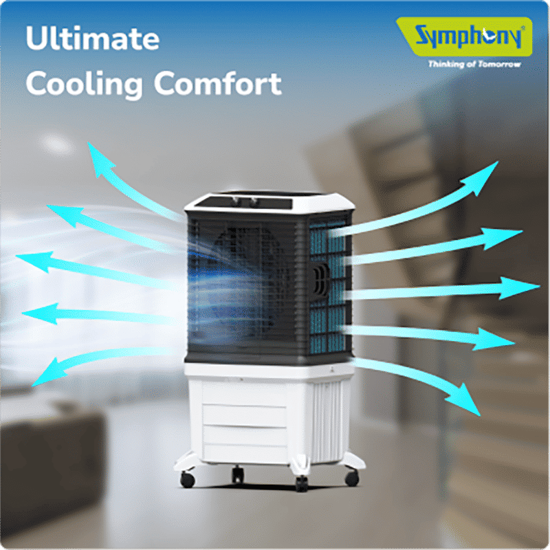 Symphony Arctic Circle 100 Litres Desert Air Cooler with i-Pure+ Technology (Inverter Compatible, Grey & Black) Symphony Arctic Circle 100 Litres Desert Air Cooler with i-Pure+ Technology (Inverter Compatible, Grey & Black)_19