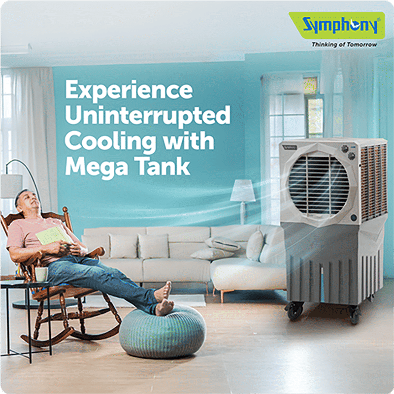 Symphony Jumbo 200EX 200 Litres Desert Air Cooler with CFD Technology (Inverter Compatible, White & Grey)_7