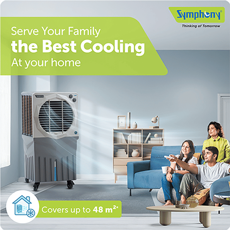 Symphony Jumbo 200EX 200 Litres Desert Air Cooler with CFD Technology (Inverter Compatible, White & Grey)_8