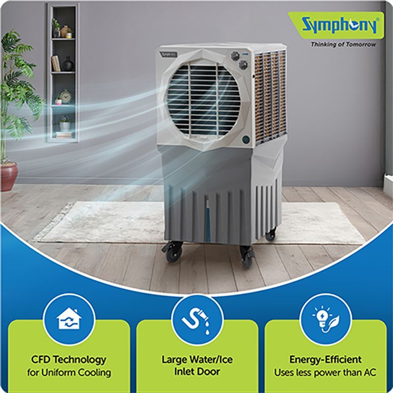 Symphony Jumbo 200EX 200 Litres Desert Air Cooler with CFD Technology (Inverter Compatible, White & Grey)_10