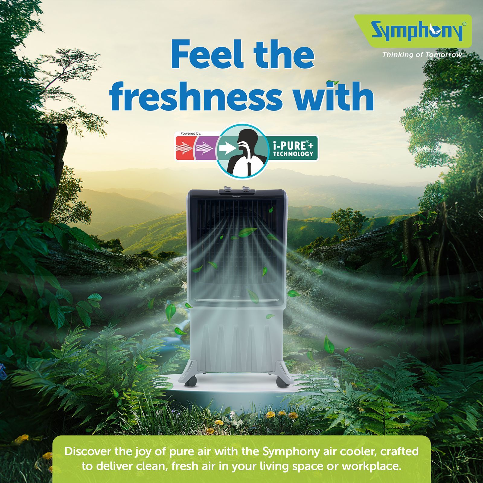 Symphony Silenzo 100 Litres Desert Air Cooler with i-Pure+ Technology (Inverter Compatible, Grey & Blue) Symphony Silenzo 100 Litres Desert Air Cooler with i-Pure+ Technology (Inverter Compatible, Grey & Blue)_6