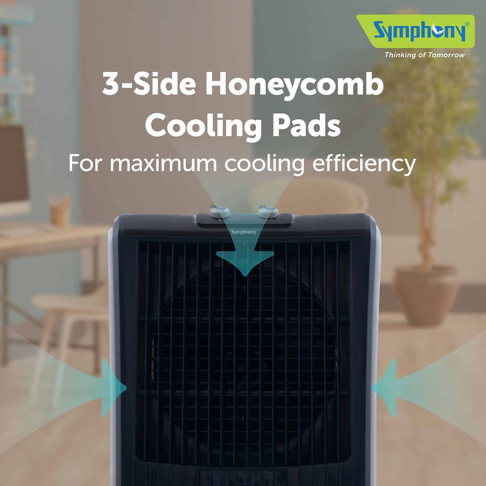 Symphony Silenzo 100 Litres Desert Air Cooler with i-Pure+ Technology (Inverter Compatible, Grey & Blue) Symphony Silenzo 100 Litres Desert Air Cooler with i-Pure+ Technology (Inverter Compatible, Grey & Blue)_7