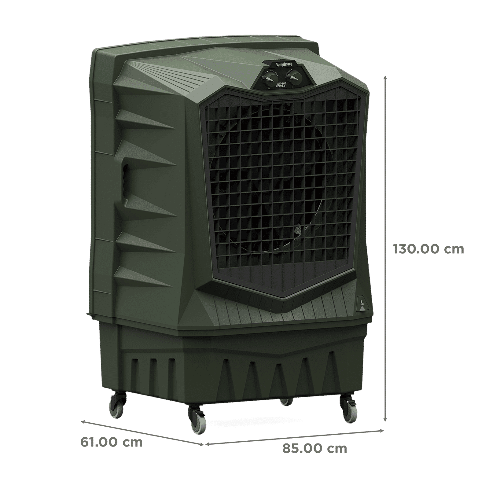 Symphony Air Force 100 Litres Desert Air Cooler with Xtra Power Jet Fan (Inverter Compatible, Militry Green)_2