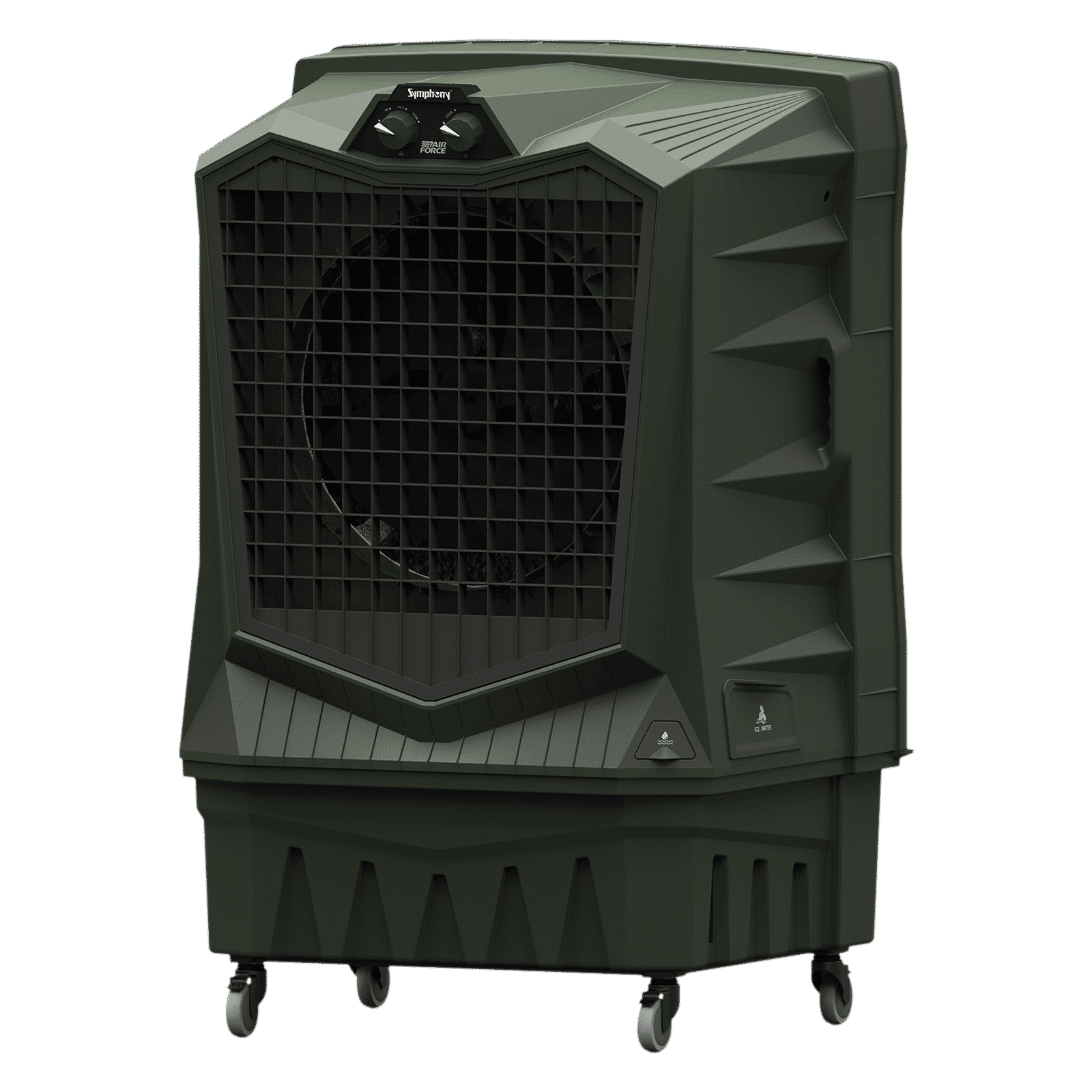 Symphony Air Force 100 Litres Desert Air Cooler with Xtra Power Jet Fan (Inverter Compatible, Militry Green)_5