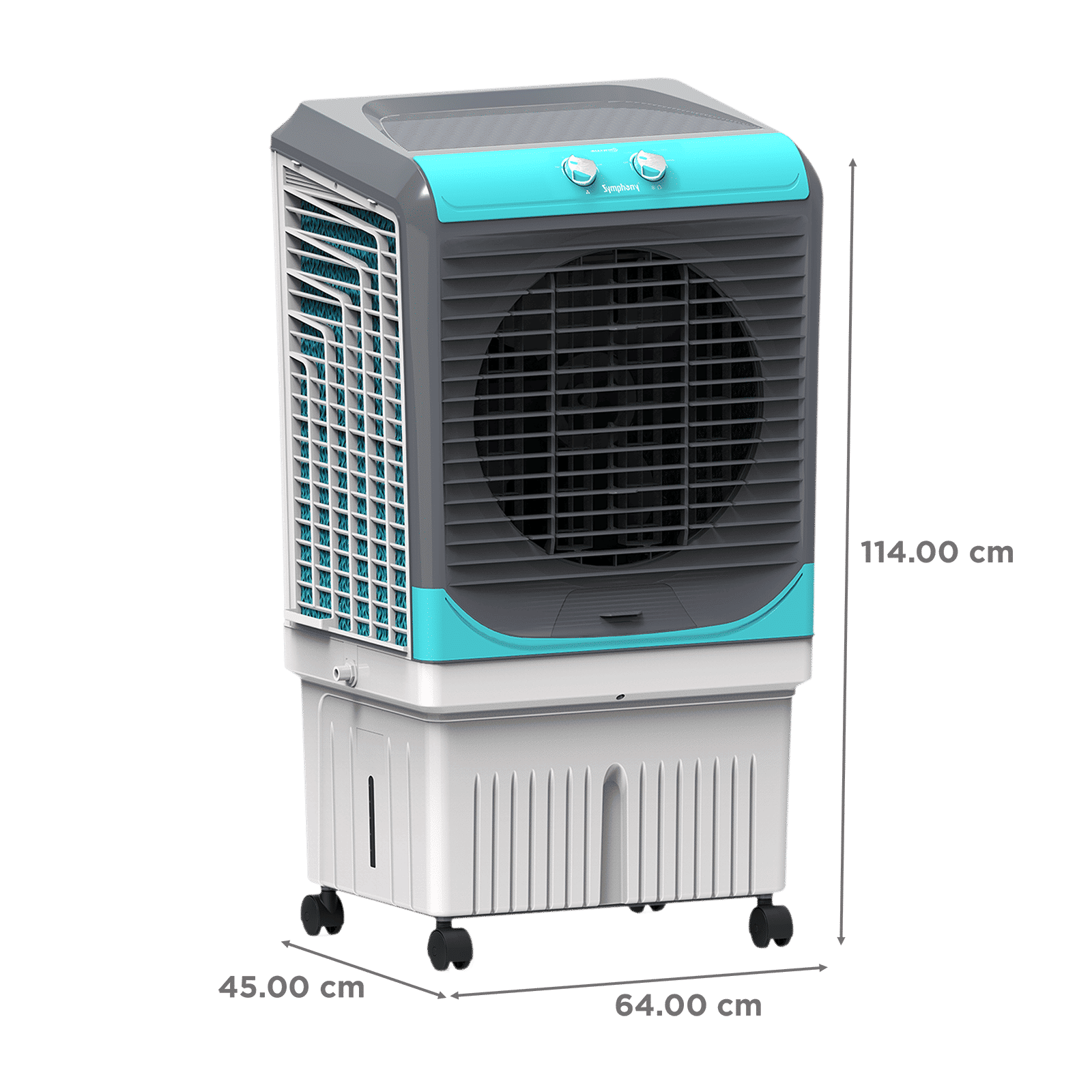 Symphony Maxwind 80EX 80 Litres Desert Air Cooler with CFD Technology (Inverter Compatible, Grey & Blue)_2