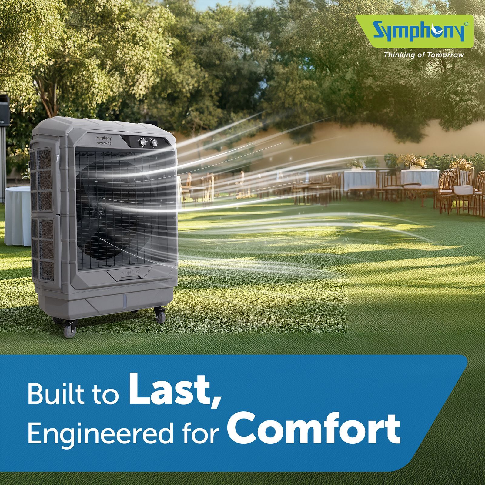 Symphony Movicool XE 100 Litres Desert Air Cooler with CFD Technology (Inverter Compatible, Grey) Symphony Movicool XE 100 Litres Desert Air Cooler with CFD Technology (Inverter Compatible, Grey)_8