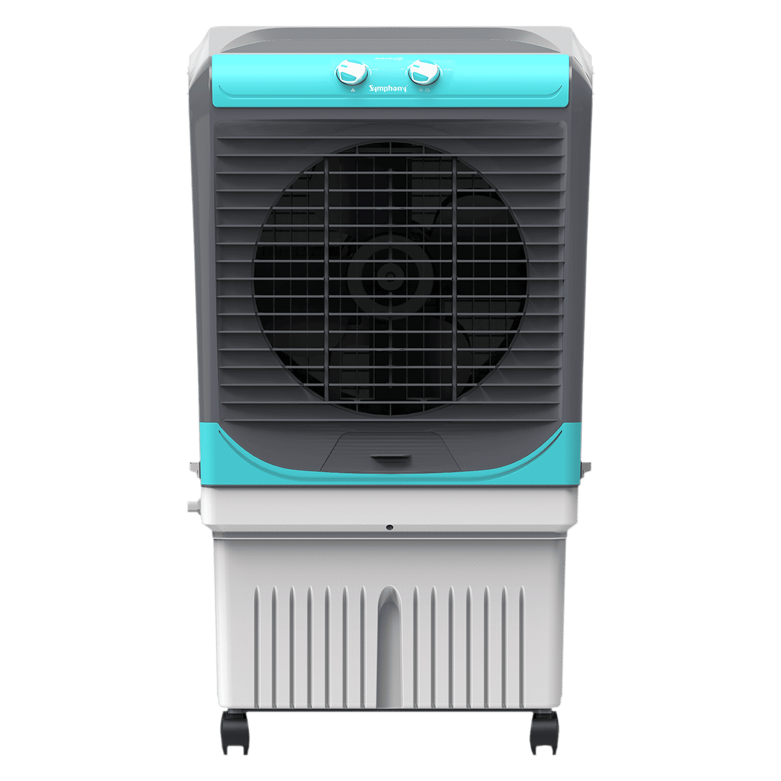 Symphony Maxwind 80XL+ 80 Litres Desert Air Cooler with CFD Technology (Inverter Compatible, Grey & Blue)_1