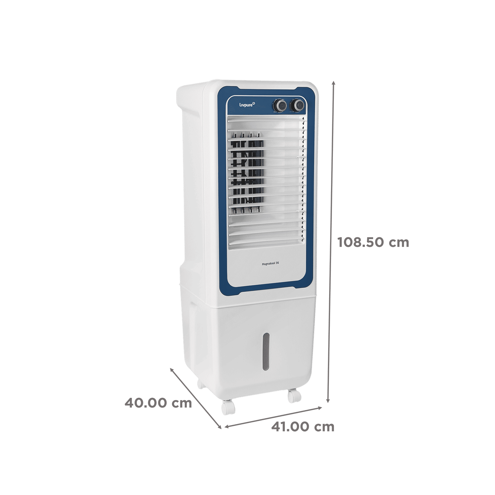 Livpure Magnakool 36 Litres Tower Air Cooler with Evaporative Cooling Technology (Inverter Compatible, White & Blue)_2