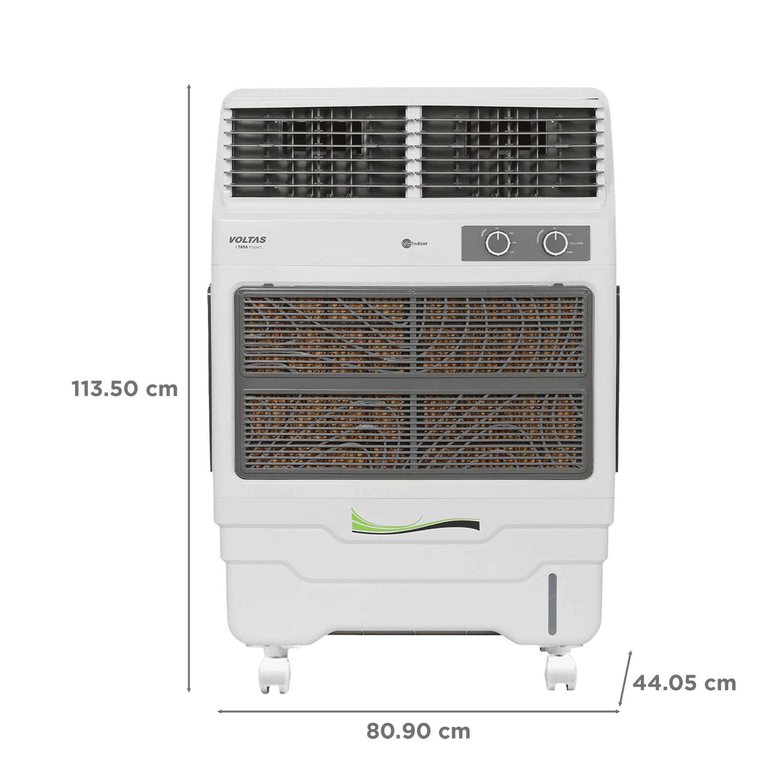 VOLTAS Windsor 65T 65 Litres Room Air Cooler with Thermal Overload Protection (3 Speed Control, White)_2