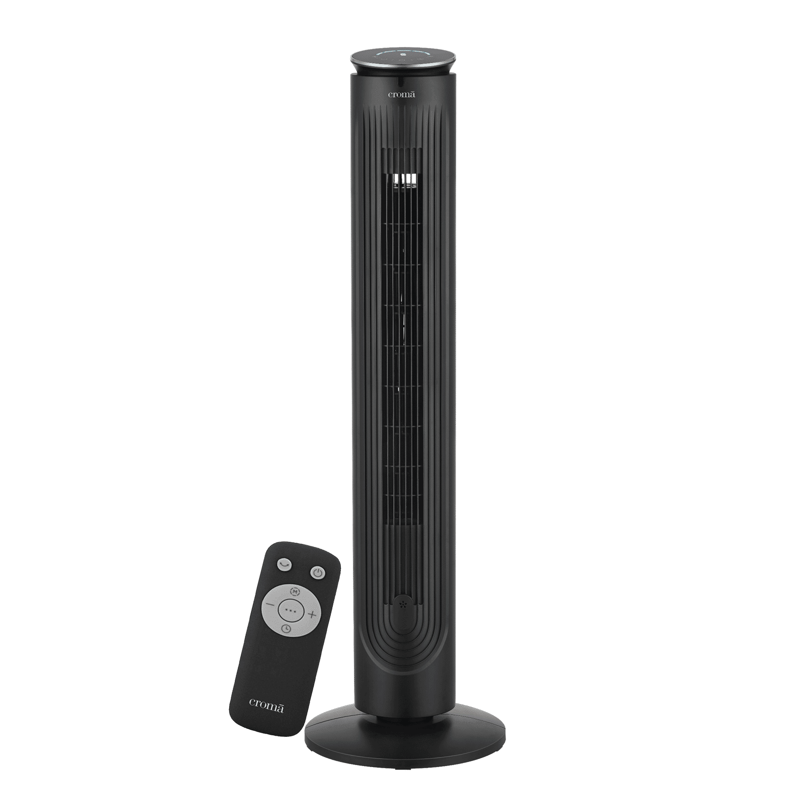 Croma Bladeless 1500 m3/hr Air Delivery Tower Fan with Remote Control (5 Speed Settings, Black)_1