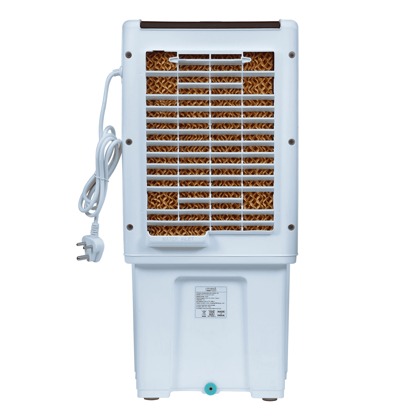 Croma 14 Litres Personal Air Cooler with Inverter Compatible (Anti Bacterial Honeycomb Pads, White)_14