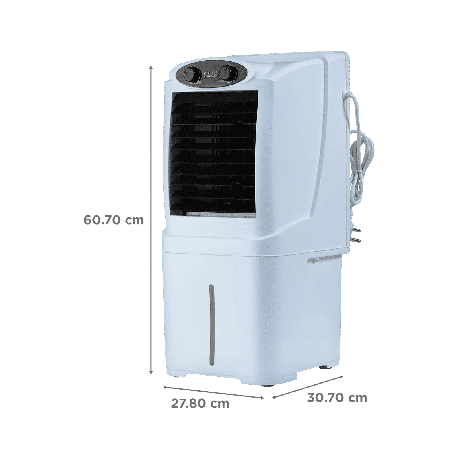 Croma 14 Litres Personal Table Air Cooler with Inverter Compatible (Anti Bacterial Honeycomb Pads, White)_2