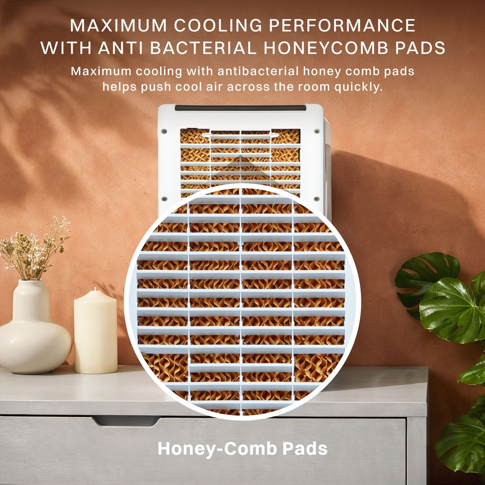 Croma 14 Litres Personal Table Air Cooler with Inverter Compatible (Anti Bacterial Honeycomb Pads, White)_6