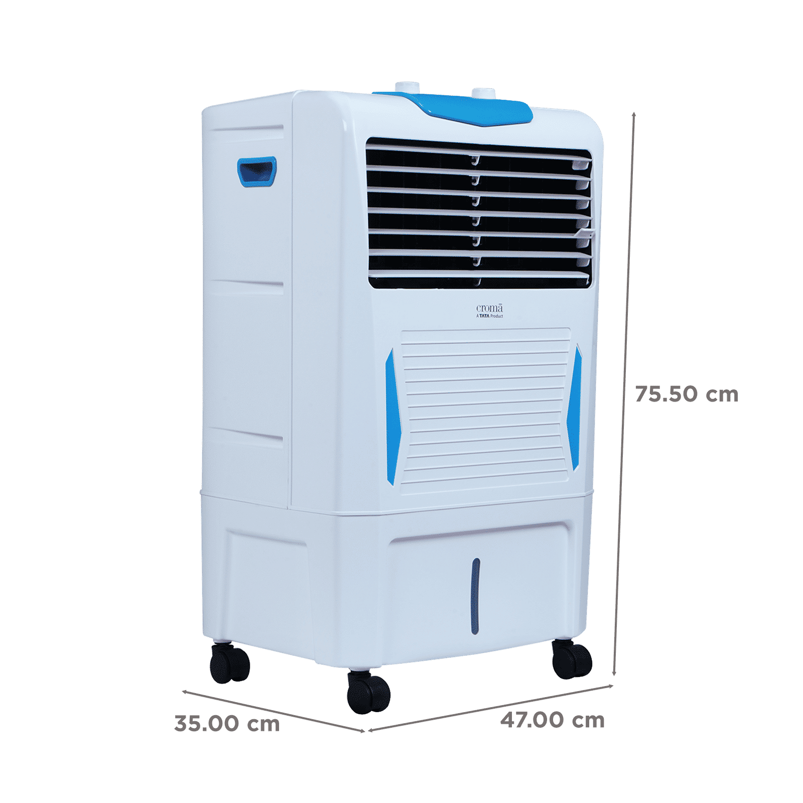 Croma 24 Litres Personal Air Cooler with Motorized Vertical Louvers (4-Way Air Deflection, White)_2