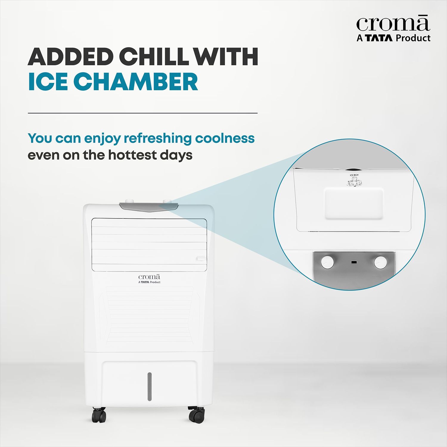 Croma 24 Litres Personal Air Cooler with Motorized Vertical Louvers (4-Way Air Deflection, White)_8