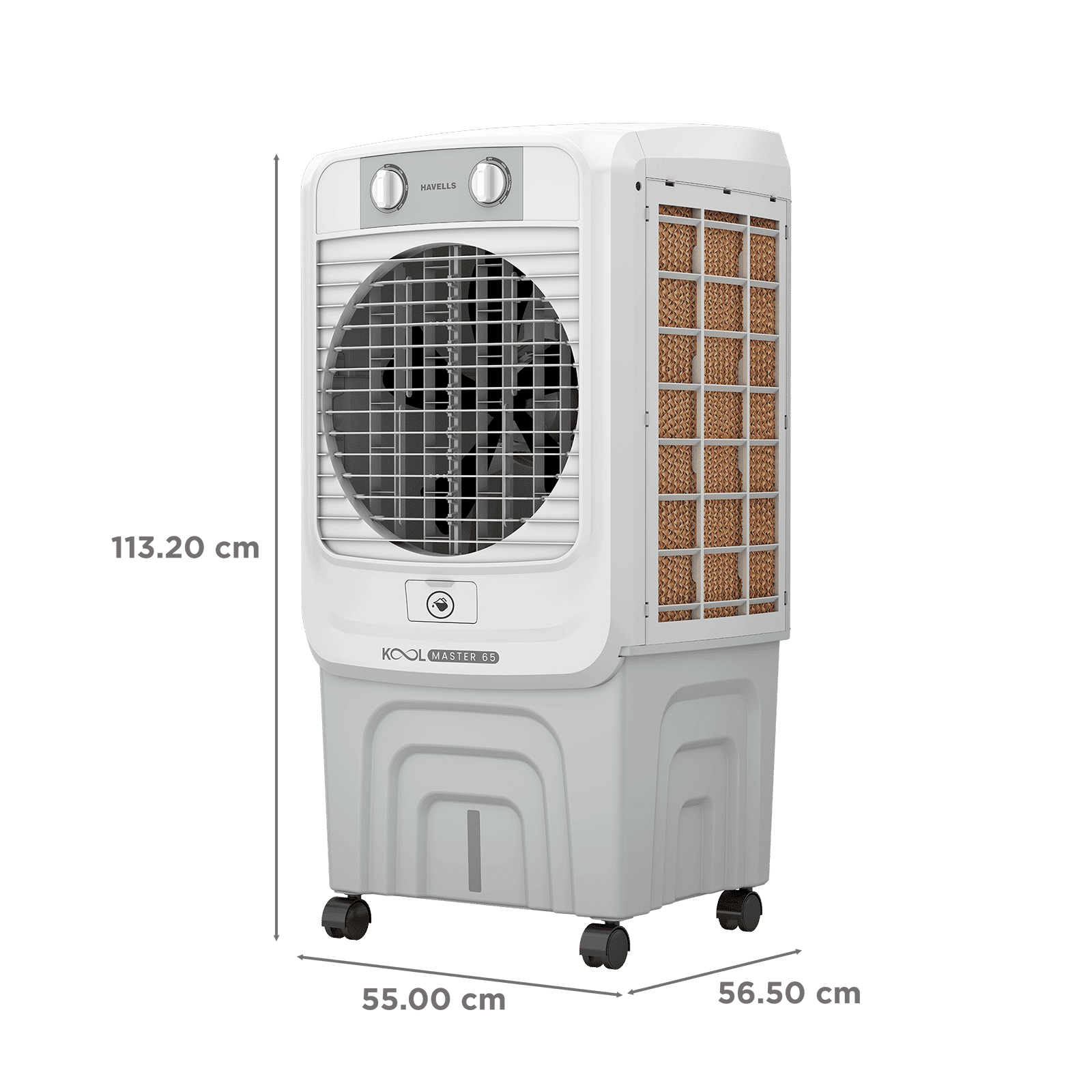Havells KoolMaster 65 Litres Desert Air Cooler with Bacteria Shield Honeycomb Cooling Pad Technology (Dual Flow Technology, White & Grey) Havells KoolMaster 65 Litres Desert Air Cooler with Bacteria Shield Honeycomb Cooling Pad Technology (Dual Flow Technology, White & Grey)_2