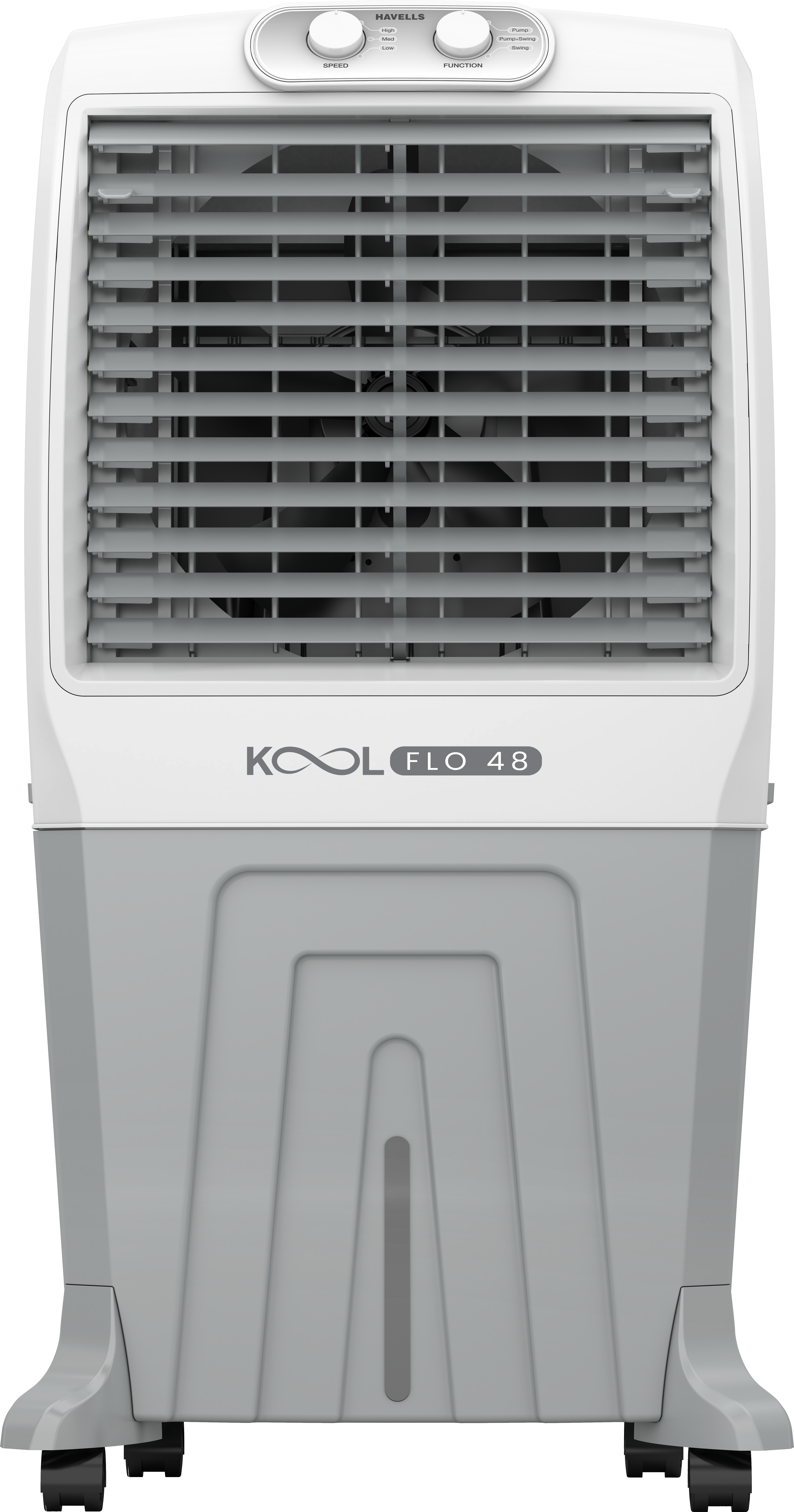 Havells KoolFlo 48 Litres Personal Air Cooler with Dual Flow Technology (Bacteria Shield Honeycomb Pads Technology, White & Grey)_1