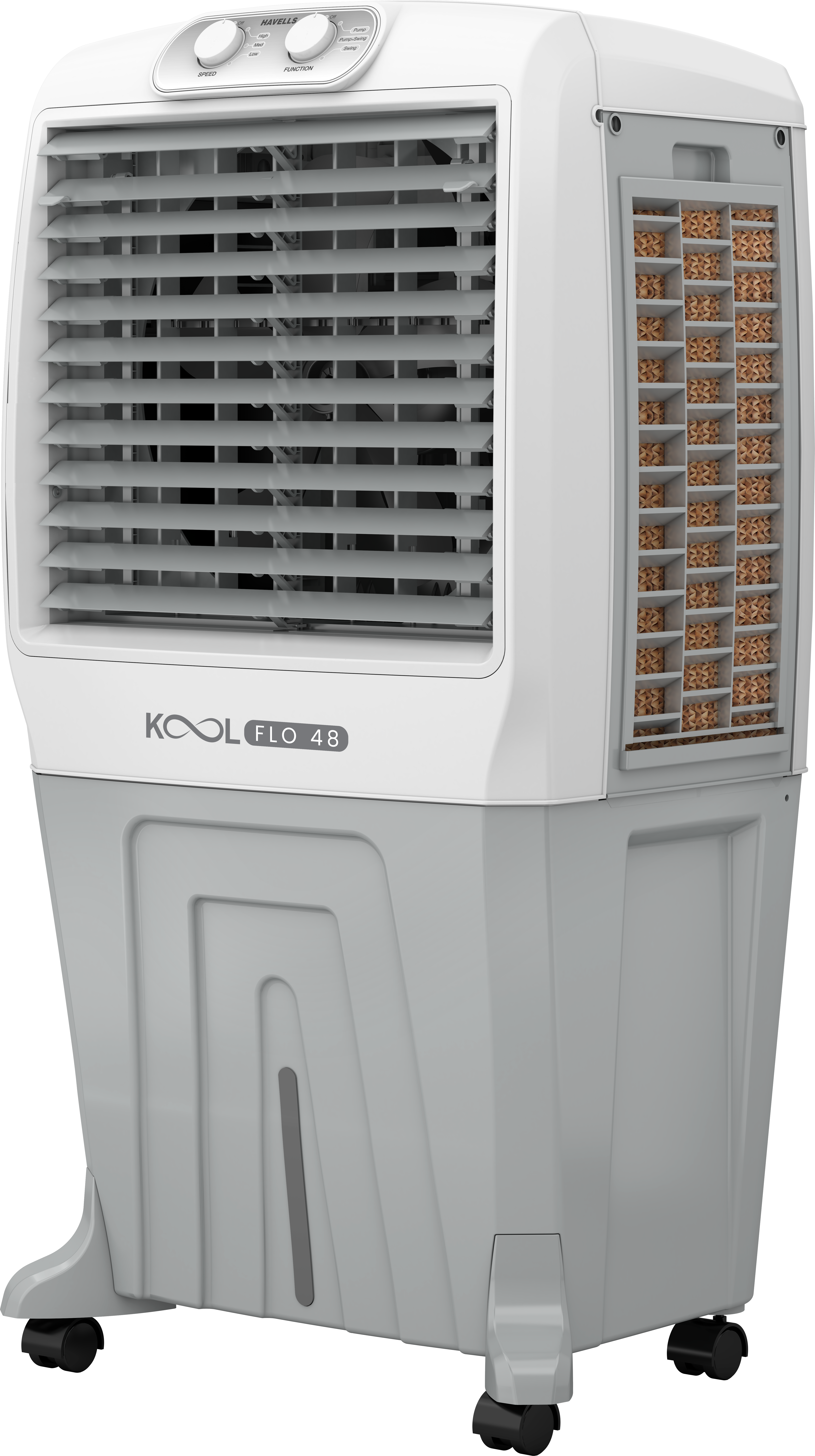 Havells KoolFlo 48 Litres Personal Air Cooler with Dual Flow Technology (Bacteria Shield Honeycomb Pads Technology, White & Grey)_3