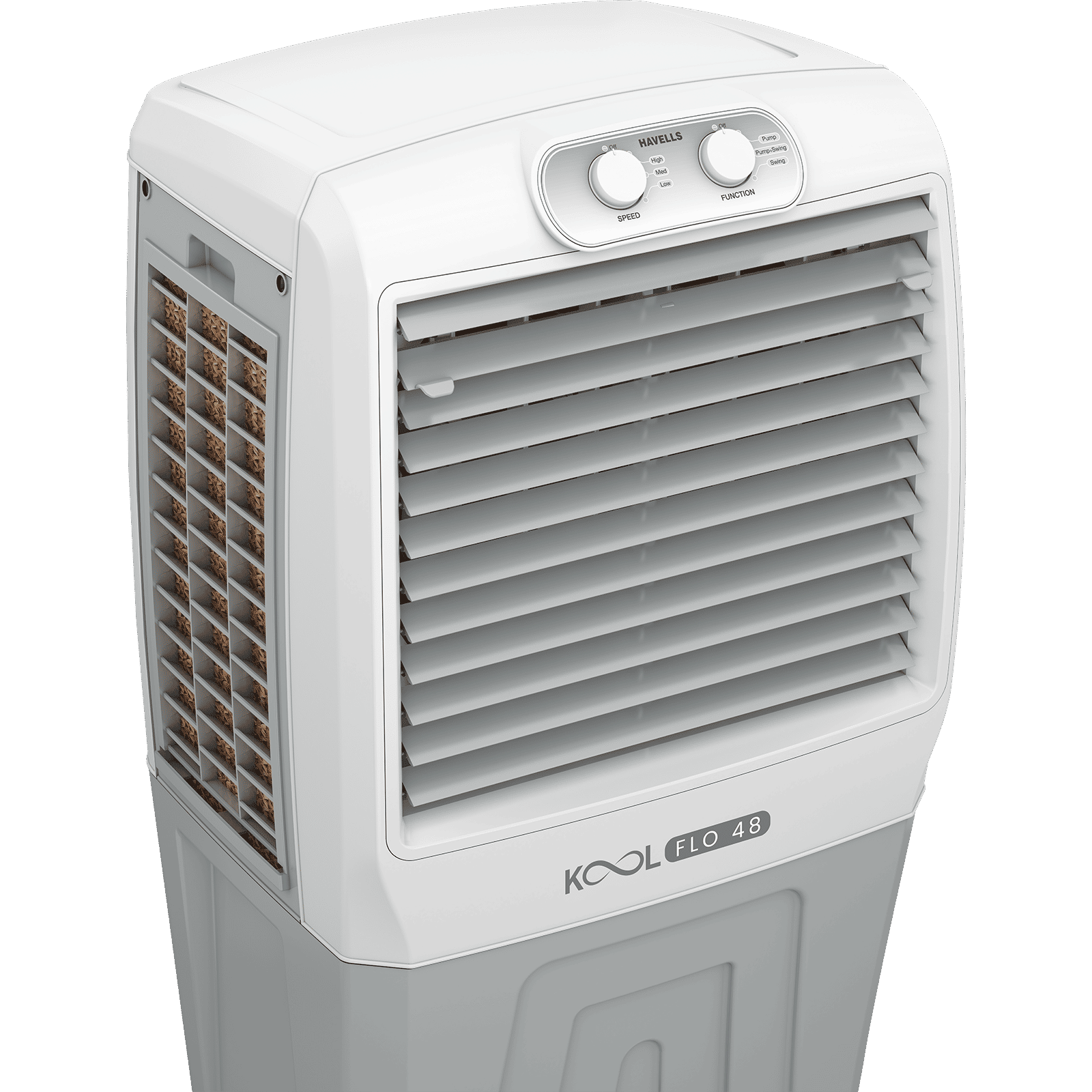 Havells KoolFlo 48 Litres Personal Air Cooler with Dual Flow Technology (Bacteria Shield Honeycomb Pads Technology, White & Grey)_5