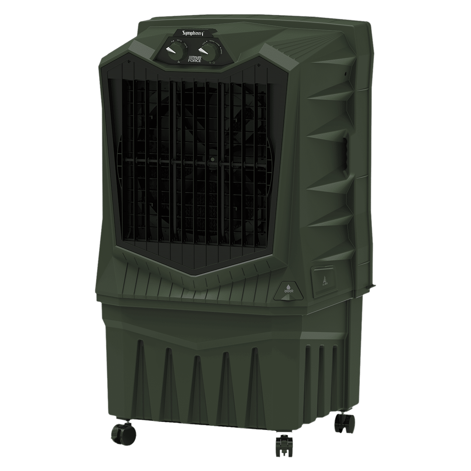 Symphony Air Force 95 Litres Desert Air Cooler with Auto Louver Movement (Inverter Compatible, Militry Green) Symphony Air Force 95 Litres Desert Air Cooler with Auto Louver Movement (Inverter Compatible, Militry Green)_4