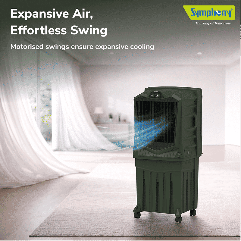 Symphony Air Force 90 Litres Desert Air Cooler with Auto Louver Movement (Inverter Compatible, Militry Green) Symphony Air Force 90 Litres Desert Air Cooler with Auto Louver Movement (Inverter Compatible, Militry Green)_4