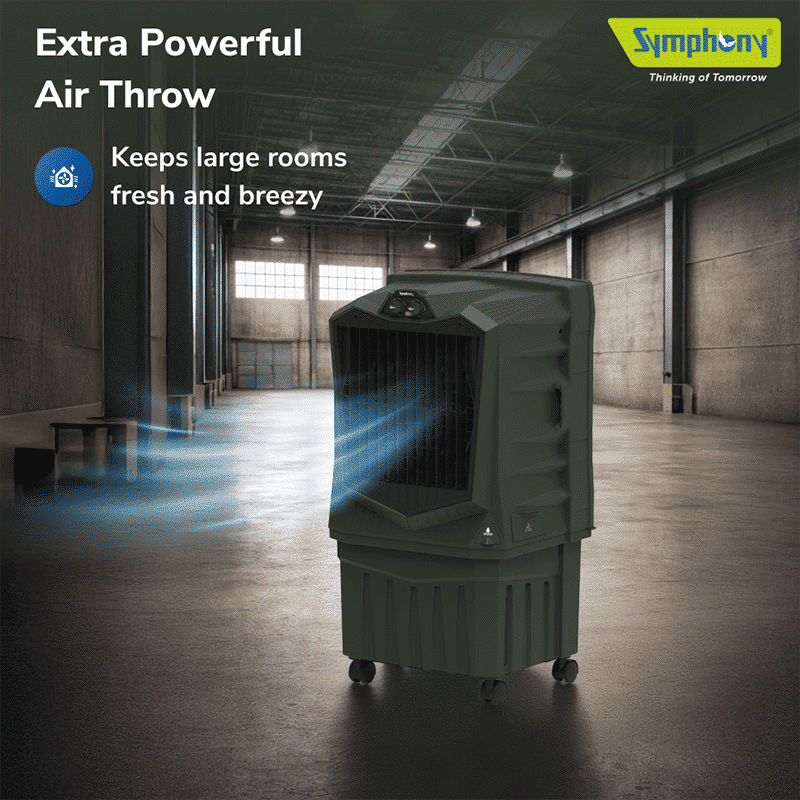 Symphony Air Force 60 Litres Desert Air Cooler with Auto Louver Movement (Inverter Compatible, Militry Green) Symphony Air Force 60 Litres Desert Air Cooler with Auto Louver Movement (Inverter Compatible, Militry Green)_2