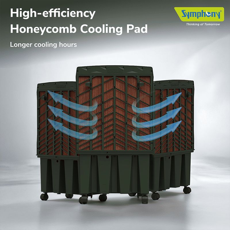 Symphony Air Force 60 Litres Desert Air Cooler with Auto Louver Movement (Inverter Compatible, Militry Green) Symphony Air Force 60 Litres Desert Air Cooler with Auto Louver Movement (Inverter Compatible, Militry Green)_5