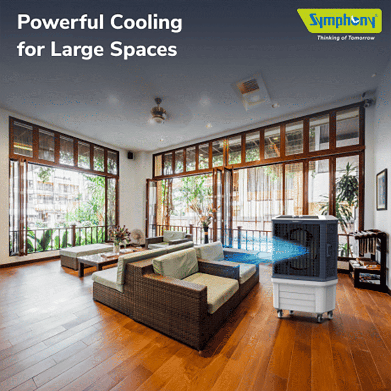 Symphony Bouncer 175 Litres Desert Air Cooler with Auto Louver Movement (Inverter Compatible, White) Symphony Bouncer 175 Litres Desert Air Cooler with Auto Louver Movement (Inverter Compatible, White)_6