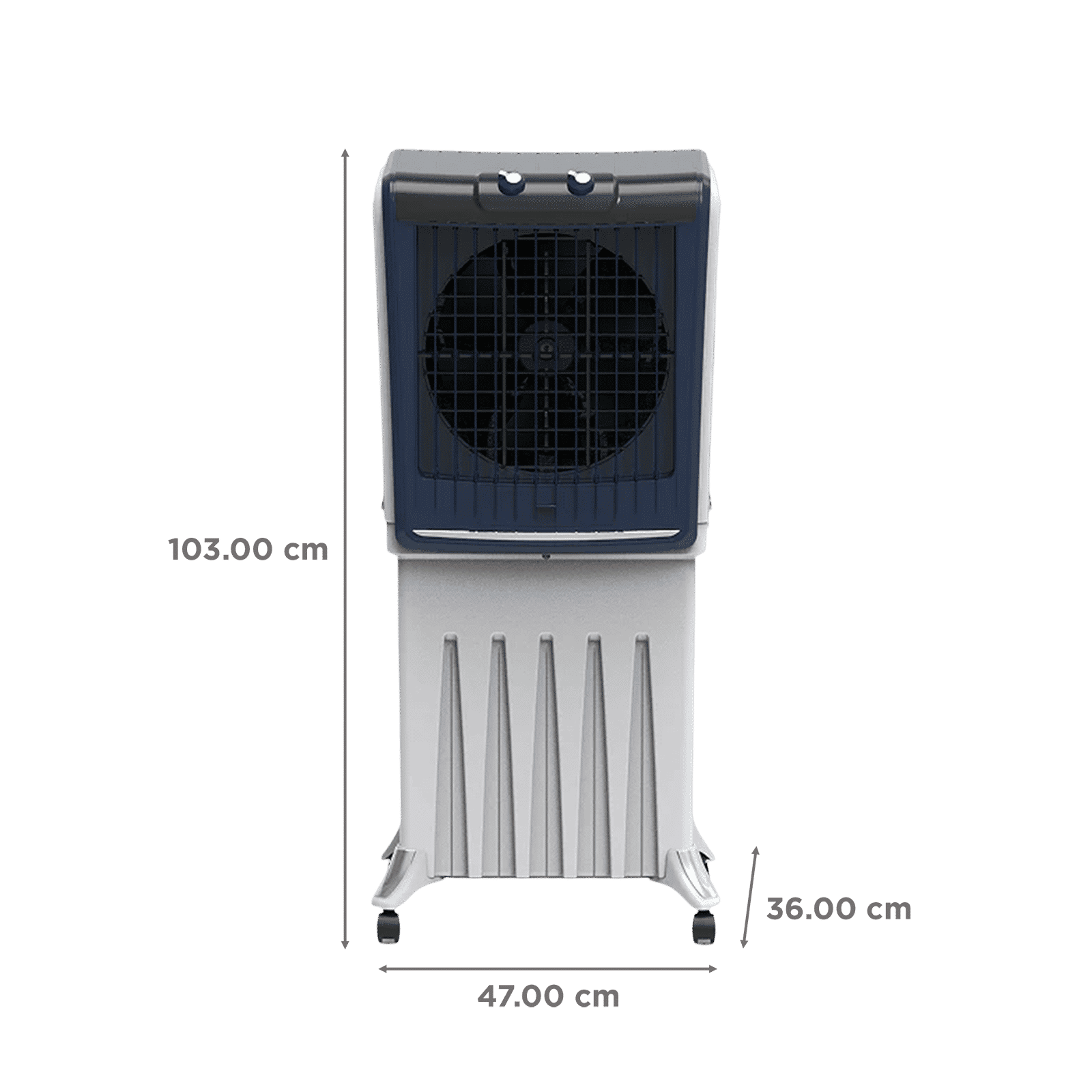 Symphony Silenzo 55 Litres Personal Air Cooler with Auto Louver Movement (Inverter Compatible, White & Blue)_2