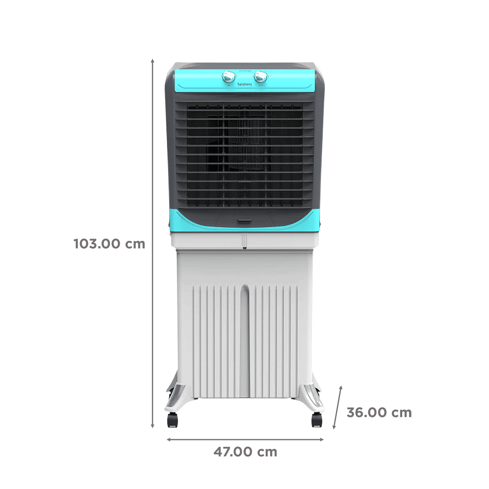 Symphony Maxwind 55 45 Litres Personal Air Cooler with Auto Louver Movement (Inverter Compatible, White & Grey)_2