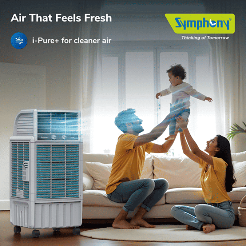 Symphony More 4D 125 Litres Desert Air Cooler with CFD Technology (Inverter Compatible, White & Grey) Symphony More 4D 125 Litres Desert Air Cooler with CFD Technology (Inverter Compatible, White & Grey)_6