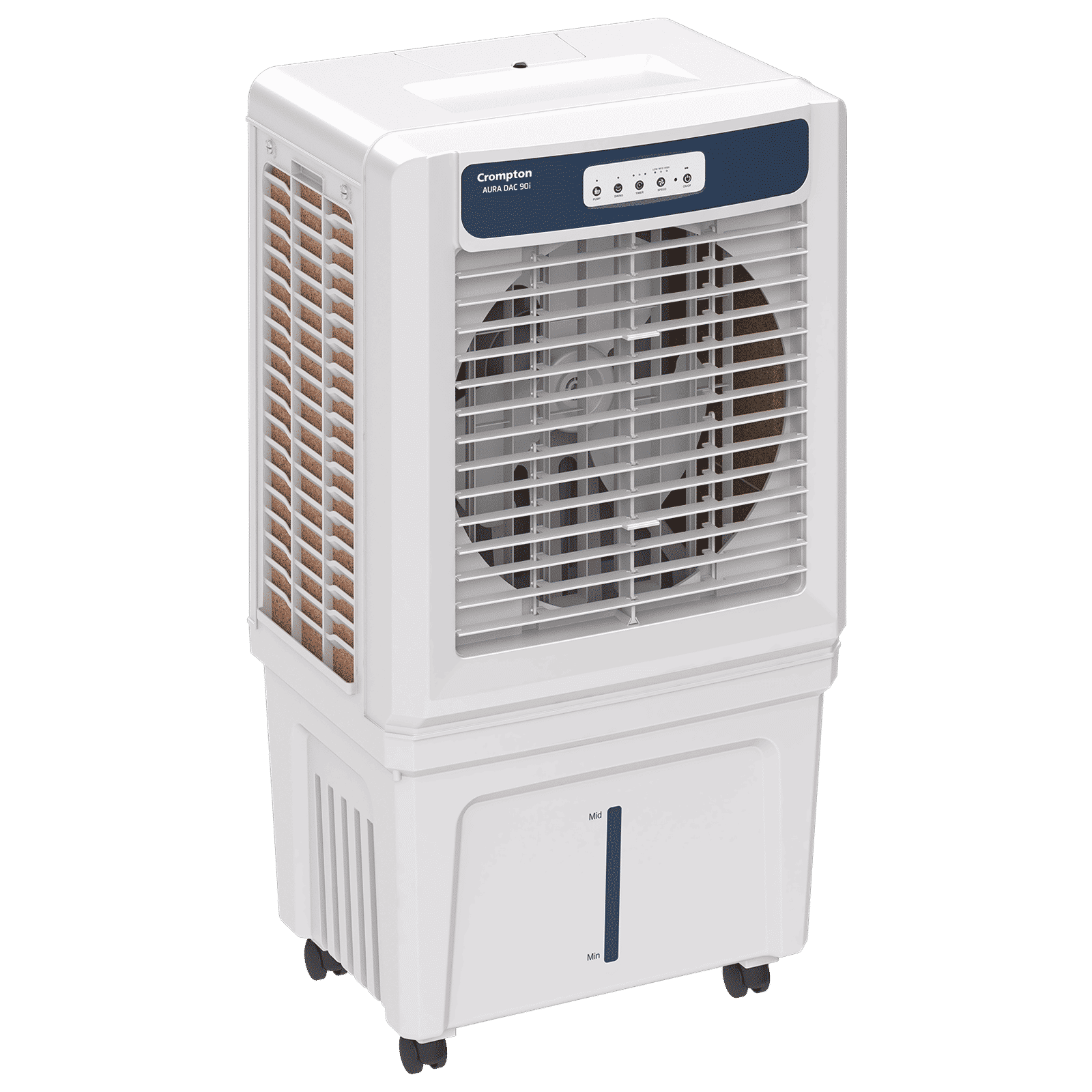 Crompton Aura 90 Litres Desert Air Cooler with Everlast Pump (Auto Swing Louvers, White & Indian Ink)_2