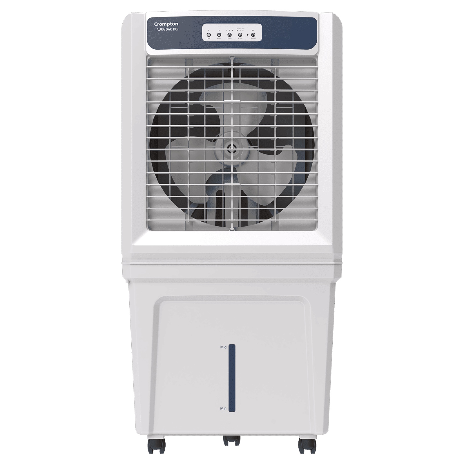 Crompton Aura 110 Litres Desert Air Cooler with Everlast Pump (Auto Swing Louvers, White & Indian Ink)_1