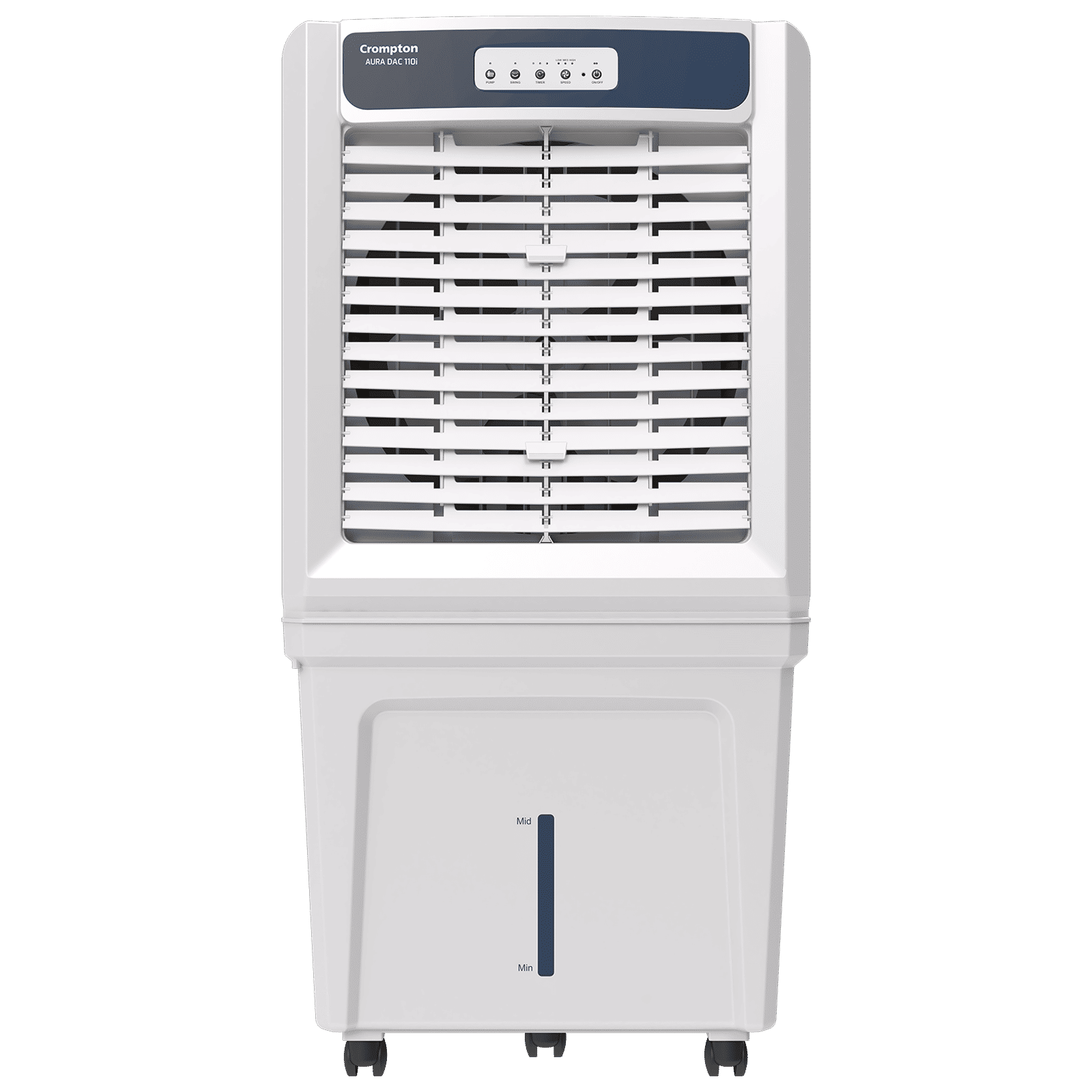 Crompton Aura 110 Litres Desert Air Cooler with Everlast Pump (Auto Swing Louvers, White & Indian Ink)_2