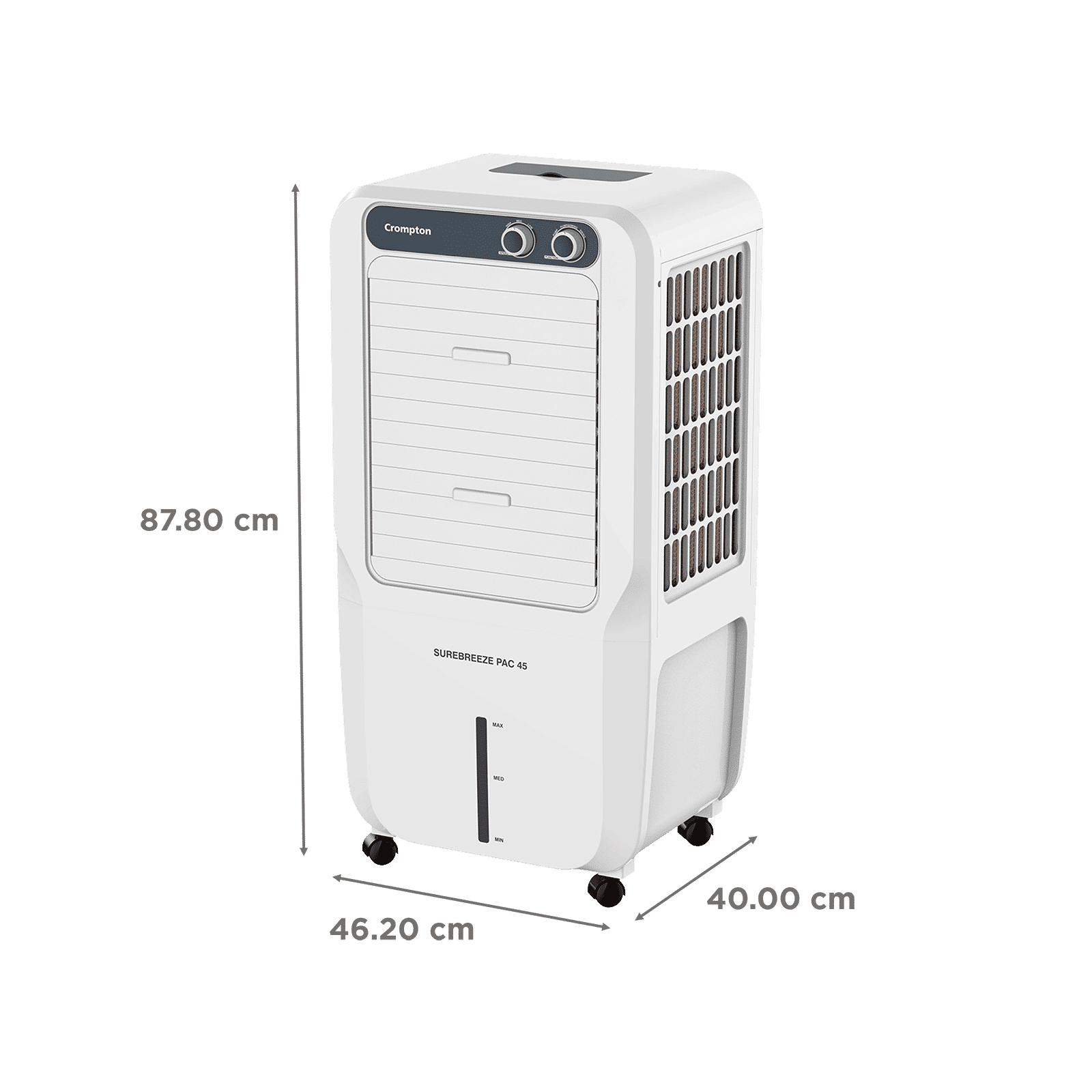 Crompton Sure Breeze 45 Litres Personal Air Cooler with Overload Protection (4 Way Air Deflection, White & Grey) Crompton Sure Breeze 45 Litres Personal Air Cooler with Overload Protection (4 Way Air Deflection, White & Grey)_2