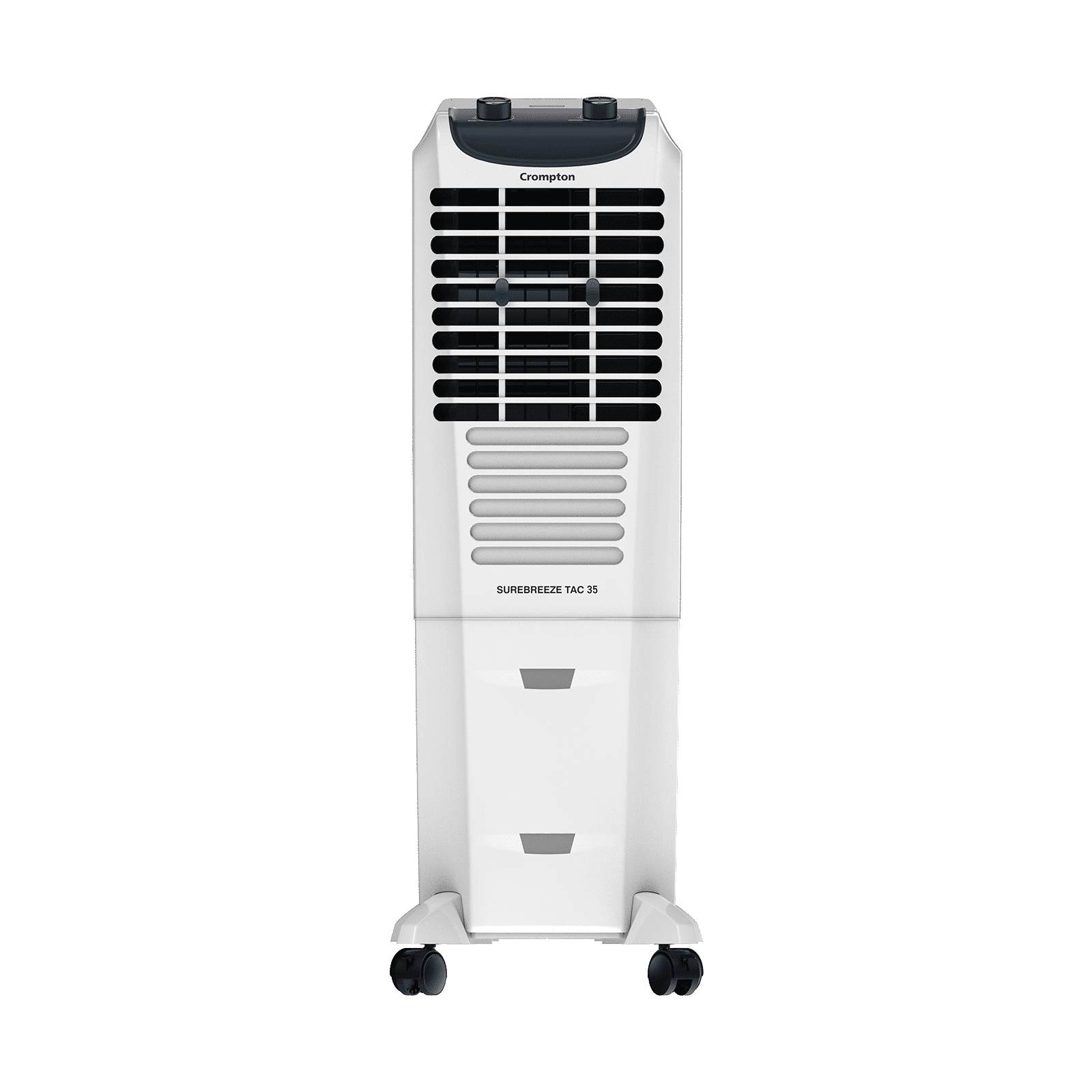 Crompton Sure Breeze 35 Litres Tower Air Cooler with Overload Protection (4 Way Air Deflection, White & Blue) Crompton Sure Breeze 35 Litres Tower Air Cooler with Overload Protection (4 Way Air Deflection, White & Blue)_1