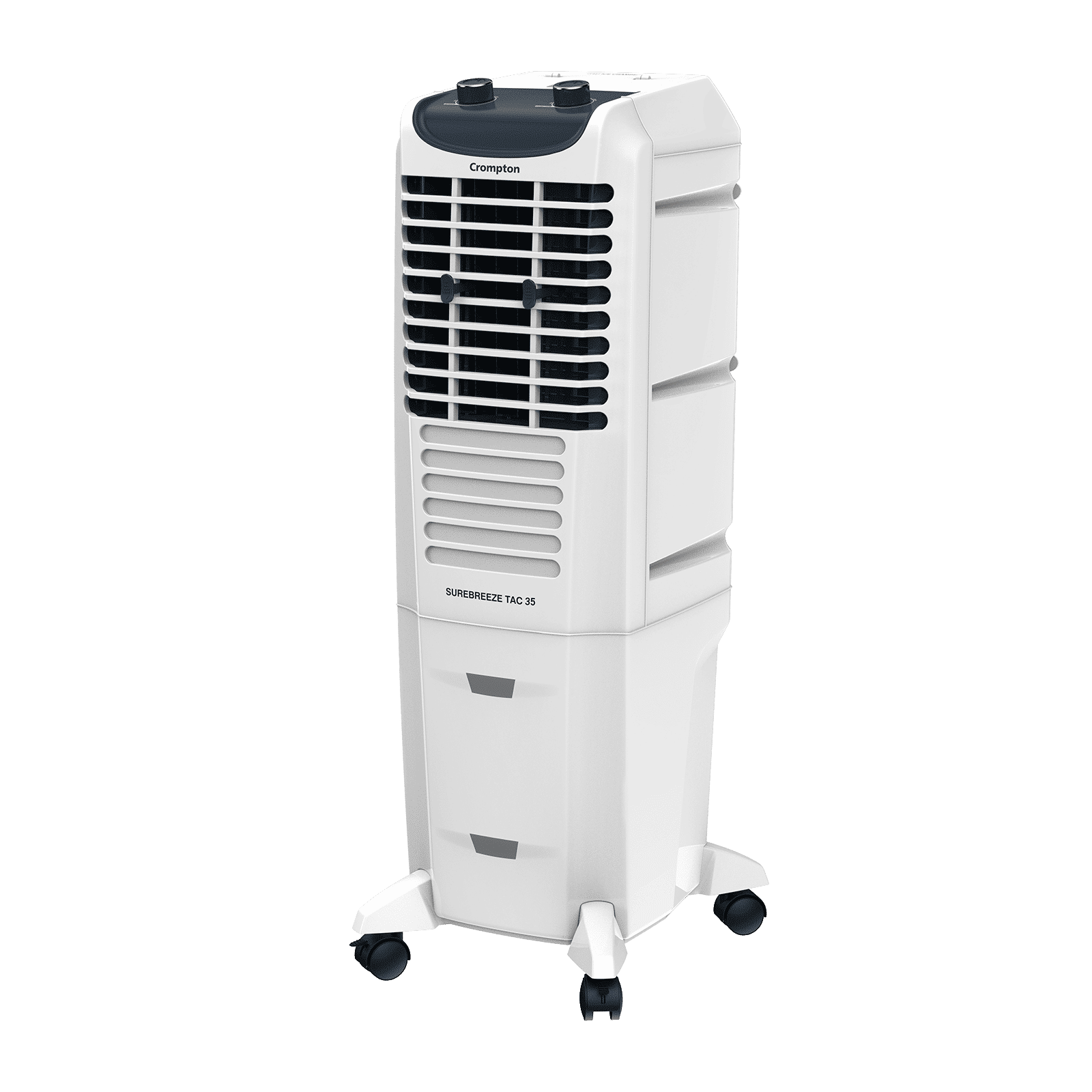 Crompton Sure Breeze 35 Litres Tower Air Cooler with Overload Protection (4 Way Air Deflection, White & Blue) Crompton Sure Breeze 35 Litres Tower Air Cooler with Overload Protection (4 Way Air Deflection, White & Blue)_2