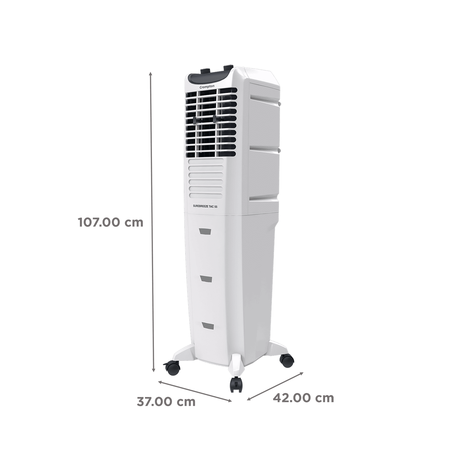 Crompton Sure Breeze 55 Litres Tower Air Cooler with Overload Protection (Ice Chamber, White & Blue)_2