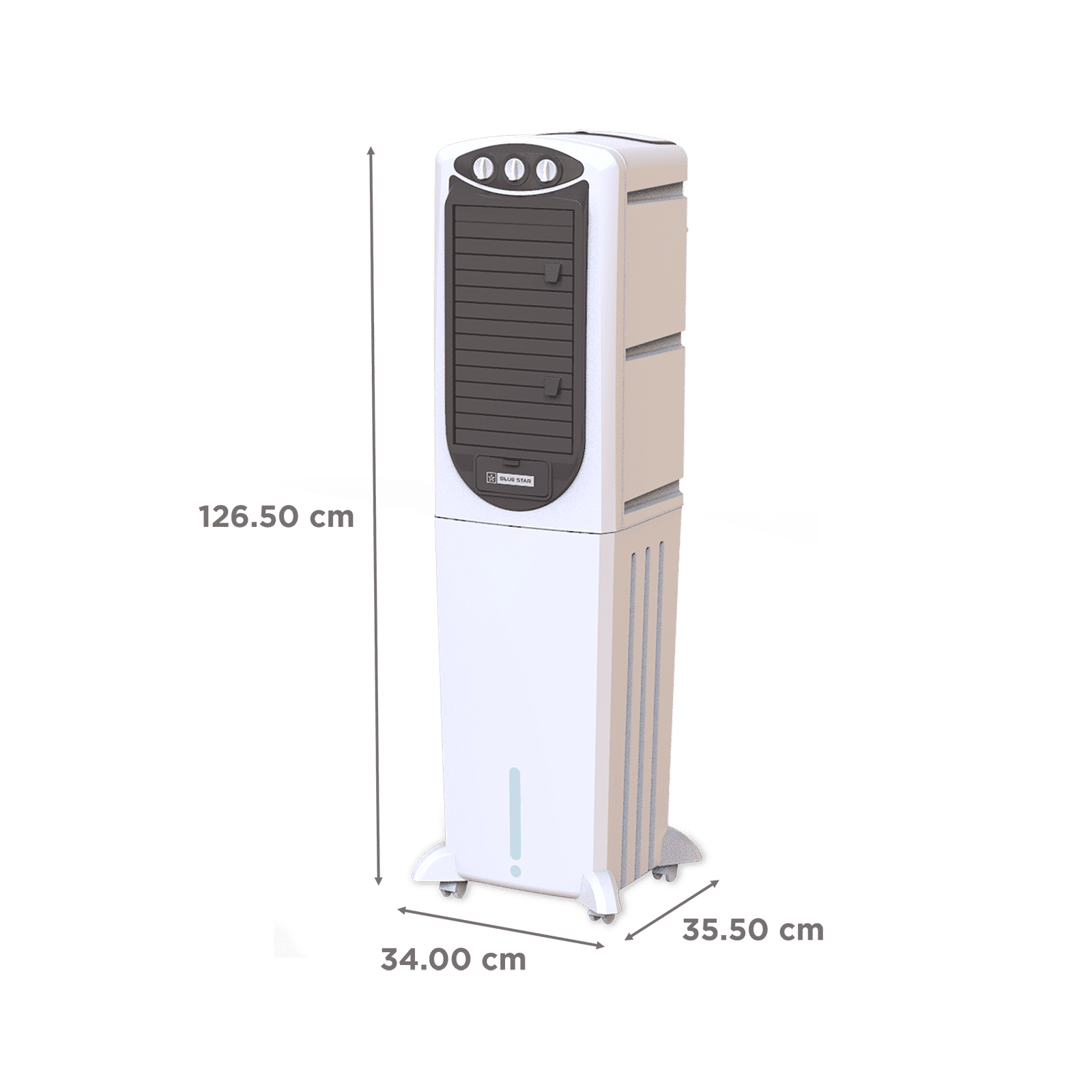Blue Star PREMIA 50 Litres Tower Air Cooler with Thermal Overload Protection (Ice Chamber, White & Cool Grey)_2