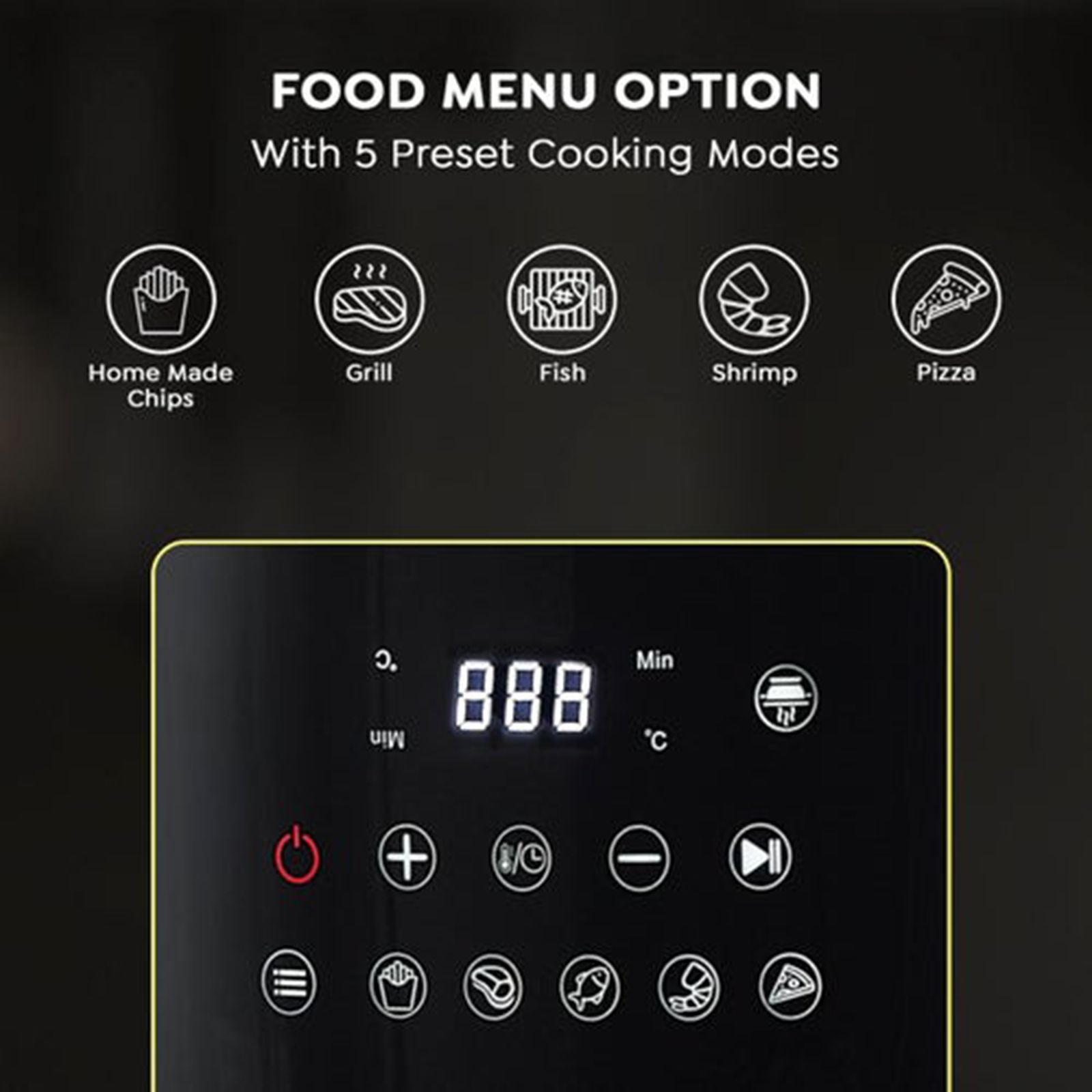 Prestige AirFlip 4.5L 1500 Watt Digital Air Fryer with 360 Degree View Glass Basket (Black)_7