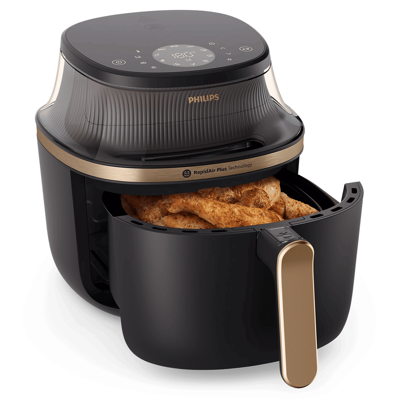 Philips 3000 Series 7.2L 2000 Watt Digital Air Fryer with RapidAir Plus Technology (Black & Copper)_6