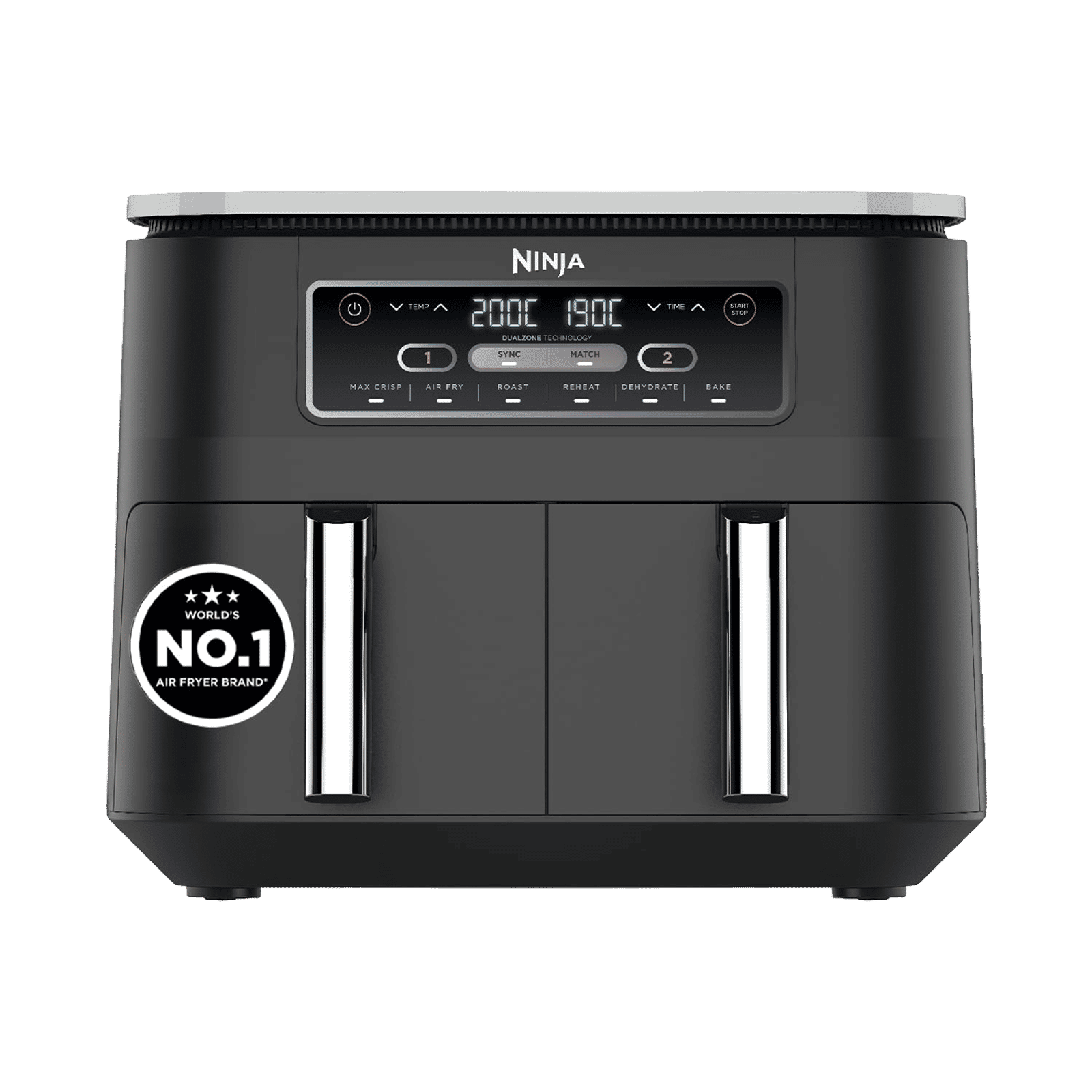Ninja Foodi DualZone 7.6L 2470 Watt Digital Air Fryer with Max Crisp Technology (Black)_1